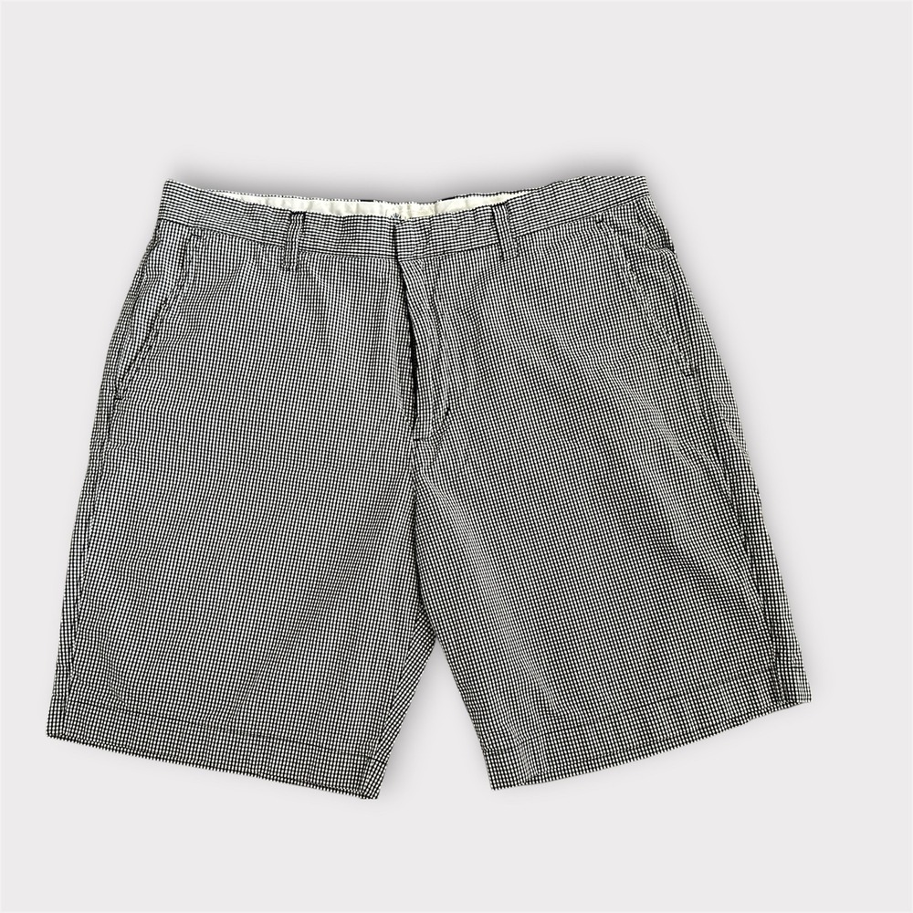 JCrew Vintage Y2K Flat Front‎ Shorts Black White Check